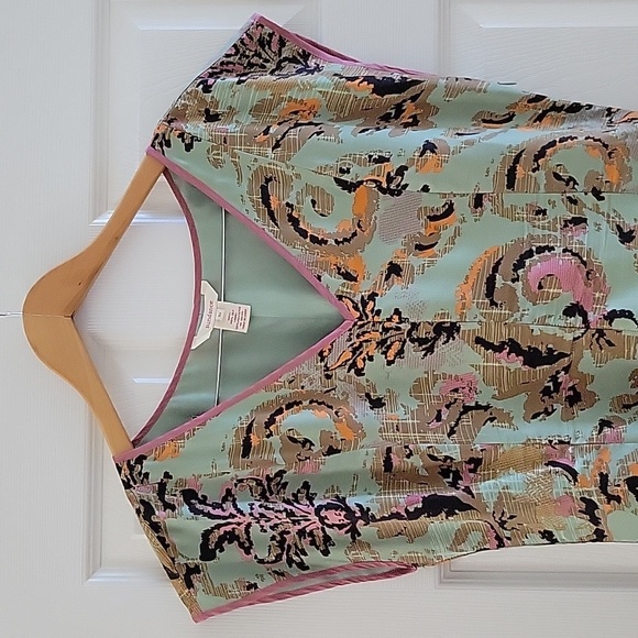 Sundance Silk jacquard Dress Sleeveless A line dress size 10 - Picture 3 of 7